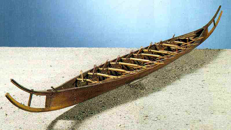 A model of the Hjortspringboat