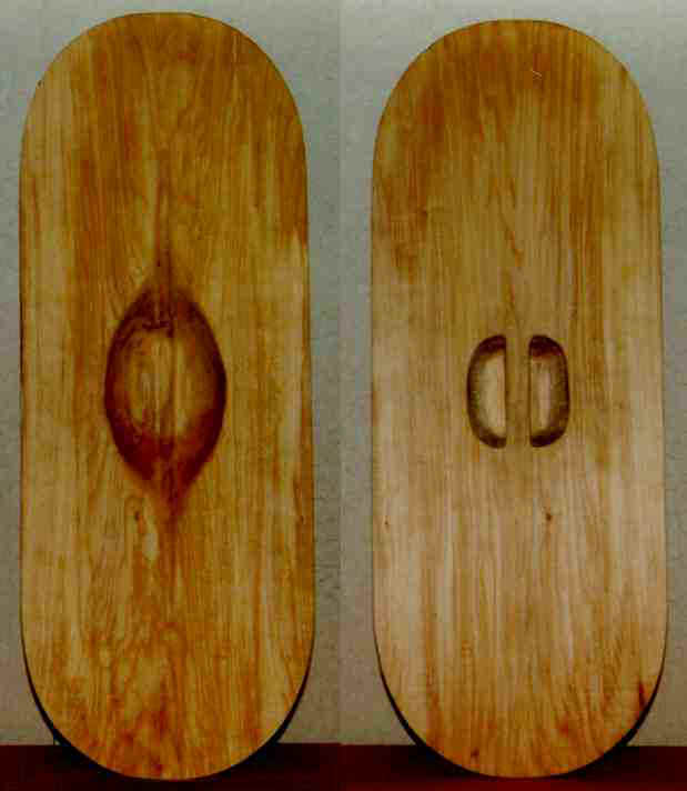 The only shield made from one pice of wood (front & back).
